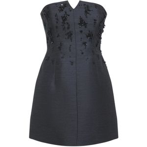 Alberta Ferretti, Dames, Jurken, Grijs, Maat: 2XS Zijde,