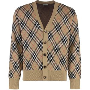 Burberry, Heren, Truien, Beige, Maat: L