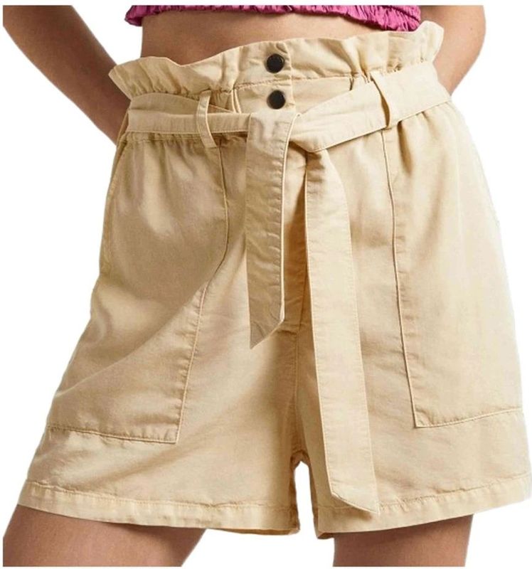 Pepe Jeans, Dames, Korte broeken, Beige, Maat: L