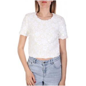 Michael Kors, Dames, Blouses & Shirts, Wit, Maat: S Poliester,