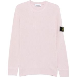 Stone Island, Heren, Truien, Roze, Maat: L