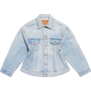 Balenciaga, Dames, Jassen, Blauw, Maat: XS Denim,