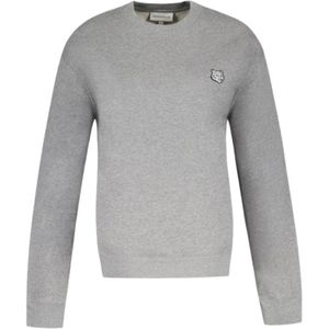 Maison Kitsuné, Heren, Sweatshirts & Hoodies, Grijs, Maat: S Katoen,
