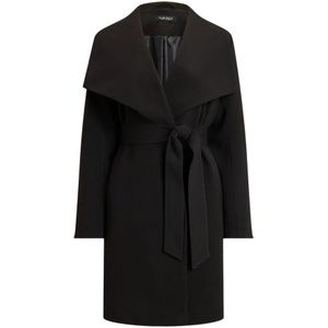 Ralph Lauren - Wikkeljas met Ceintuur - Zwart - Dames - Leren Jassen