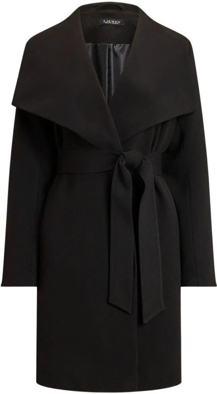 Ralph Lauren - Wikkeljas met Ceintuur - Zwart - Dames - Leren Jassen