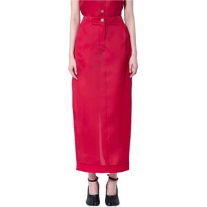 Khaite, Dames, Rokken, Rood, Maat: 2XS Zijde,