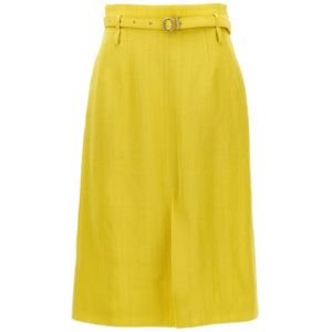 Jil Sander, Dames, Rokken, Geel, Maat: 2XS Zijde,