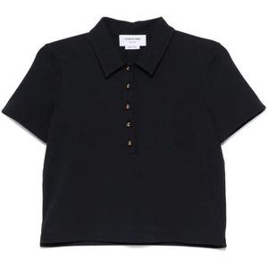 Thom Browne, Dames, Tops, Blauw, Maat: S