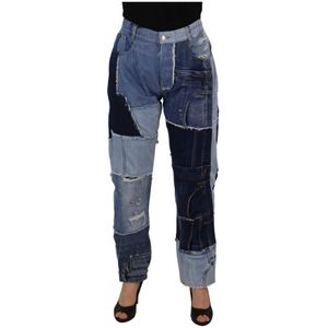 Dolce & Gabbana - Hoge Taille Skinny Couture Jeans - Veelkleurig - Katoen