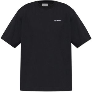 Off White, Heren, Tops, Zwart, Maat: L Katoen,