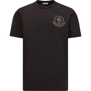 Moncler, Heren, Tops, Bruin, Maat: M Katoen,