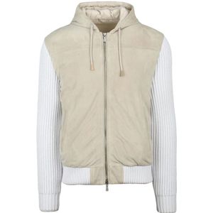 Eleventy, Heren, Sweatshirts & Hoodies, Beige, Maat: L Wol,