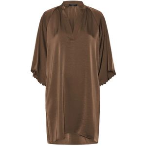 Bruuns Bazaar, Dames, Jurken, Bruin, Maat: XS Poliester,