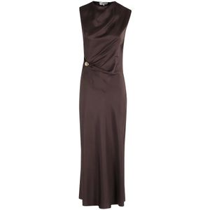 Loulou Studio, Dames, Jurken, Bruin, Maat: S Zijde,