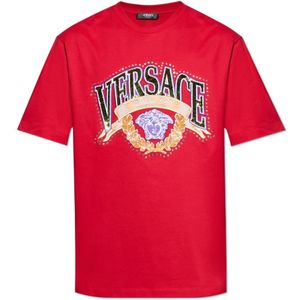 Versace, Heren, Tops, Rood, Maat: XL Katoen,