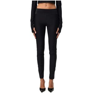 Versace Jeans Couture, Dames, Broeken, Zwart, Maat: 2XS