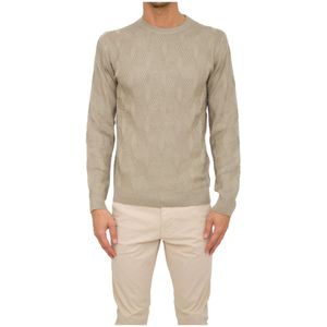Emporio Armani, Heren, Truien, Beige, Maat: XL Wol,