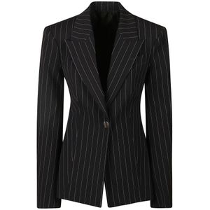 The Attico, Dames, Jassen, Blauw, Maat: S Viscose,