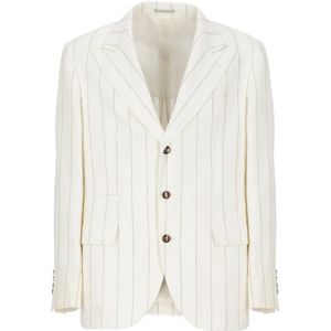 Brunello Cucinelli, Heren, Jassen, Beige, Maat: M Katoen,