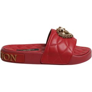Dolce & Gabbana, Dames, Schoenen, Rood, Maat: 36 EU Leer,