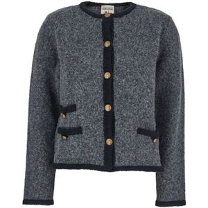 Semicouture, Dames, Truien, Grijs, Maat: L Wol,