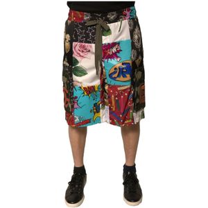 Dolce & Gabbana - Patchwork Cargo Bermuda Shorts - Multicolor