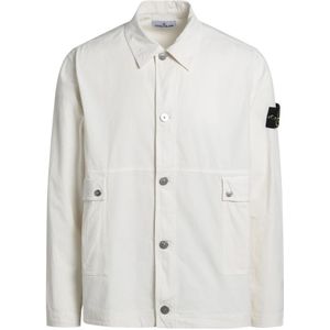 Stone Island, Heren, Overhemden, Beige, Maat: M
