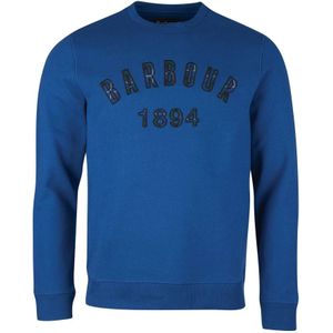 Barbour, Heren, Sweatshirts & Hoodies, Blauw, Maat: L Katoen,