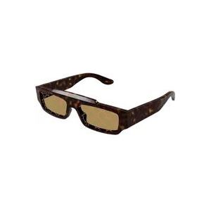 Gucci Stijlvolle zonnebril met gele lenzen , Brown , Heren , Maat: 55 MM
