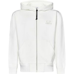C.p. Company, Heren, Sweatshirts & Hoodies, Wit, Maat: M Katoen,