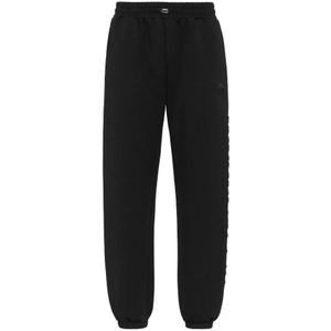 Plein Sport, Heren, Broeken, Zwart, Maat: S Katoen,