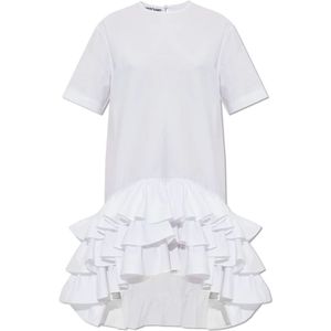 Moschino, Dames, Jurken, Wit, Maat: XS Katoen,