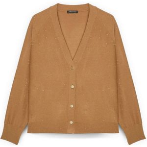 Fiorella Rubino, Dames, Truien, Beige, Maat: XS Nylon,