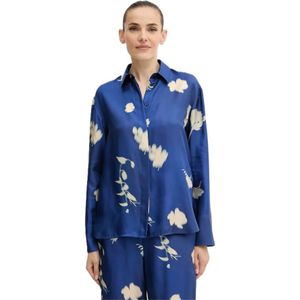 Max Mara, Dames, Blouses & Shirts, Blauw, Maat: 2XS Zijde,