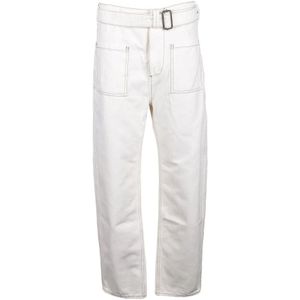 Etro, Dames, Broeken, Wit, Maat: S Katoen,