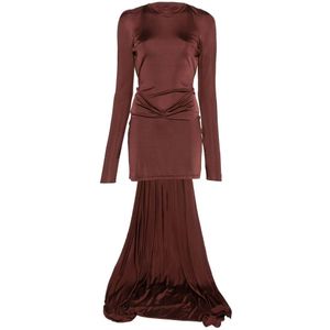 David Koma, Dames, Jurken, Rood, Maat: S Viscose,