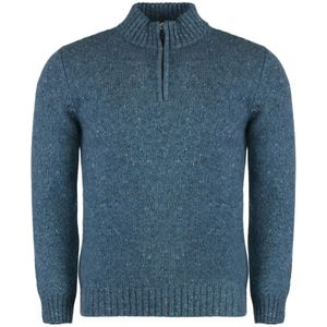 Moorer, Heren, Truien, Blauw, Maat: XL Wol,