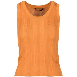 Max Mara Weekend, Dames, Tops, Oranje, Maat: XS Viscose,