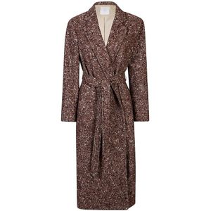 Eleventy, Dames, Mantels, Bruin, Maat: 2XS Wol,