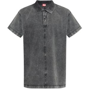 Diesel, Heren, Tops, Grijs, Maat: 3XL Katoen,