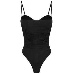 Elisabetta Franchi, Dames, Tops, Zwart, Maat: L Jersey,