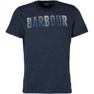 Barbour, Heren, Tops, Blauw, Maat: M Katoen,