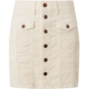 Pepe Jeans, Dames, Rokken, Beige, Maat: S Denim,