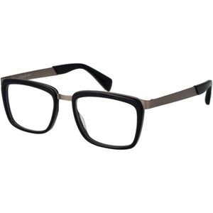 Yohji Yamamoto - Accessoires - Zwarte Rechthoekige Optische Monturen - Acetaat