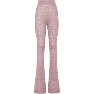 Philipp Plein, Dames, Broeken, Roze, Maat: M