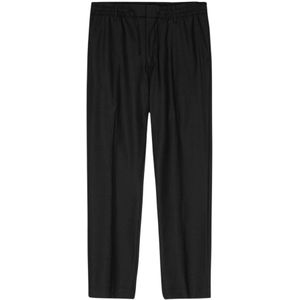 Nn07, Heren, Broeken, Zwart, Maat: W30 Wol,
