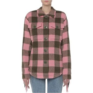 Moschino, Dames, Jassen, Roze, Maat: 2XS Wol,