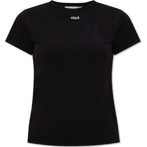 Stella McCartney, Dames, Tops, Zwart, Maat: S Katoen,