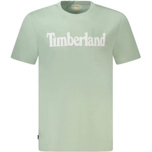 Timberland, Heren, Tops, Groen, Maat: M Katoen,