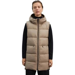 Ecoalf, Dames, Jassen, Beige, Maat: L Poliester,
